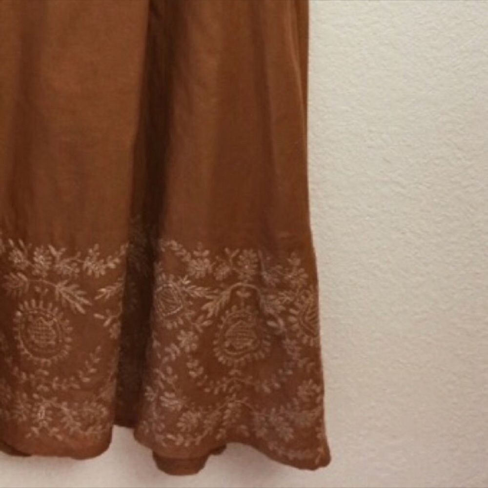 Coldwater Creek Midi Embroidered Skirt